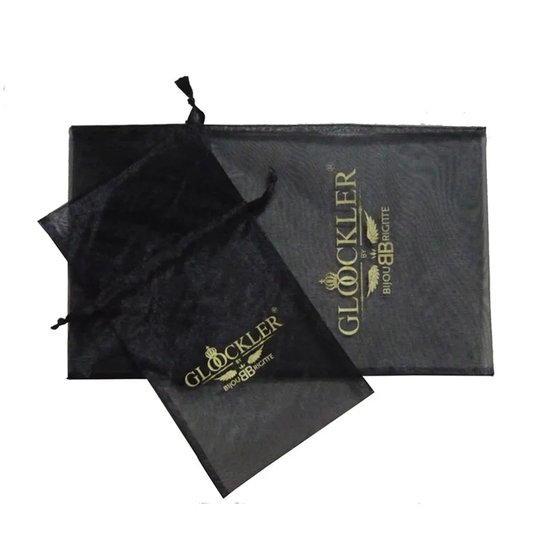 Круглая прозрачная подарочная Сумка из органзы на шнурке с печатной лентой