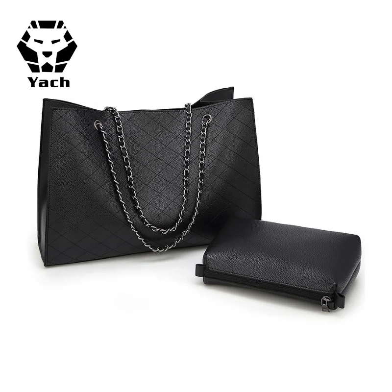 Custom lady pu fashion latest beautiful model wholesale trendy handbag name brand purses and women hand bag ladies handbags set