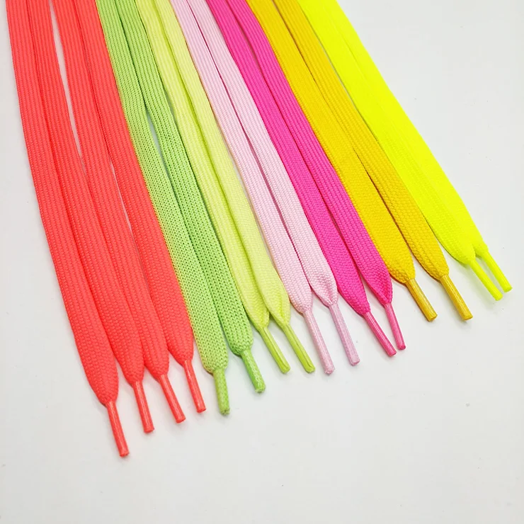 High Quality Custom Color Flat Recycle Polyester Shoe Laces