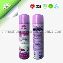 foam shaving cream spray aerosol can for personal care
