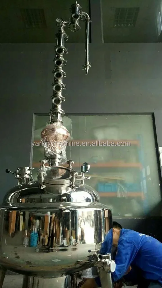 200L distillation tank+4 inch ss304 colunm+2inch lyne arm +gin basket