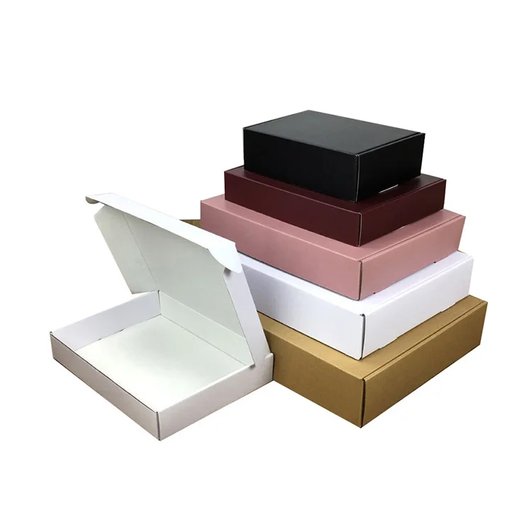 Free Design Customize Logo Wholesale Black Corrugated Cardboard Post Packaging Ship Box Strong Mail Postage Box