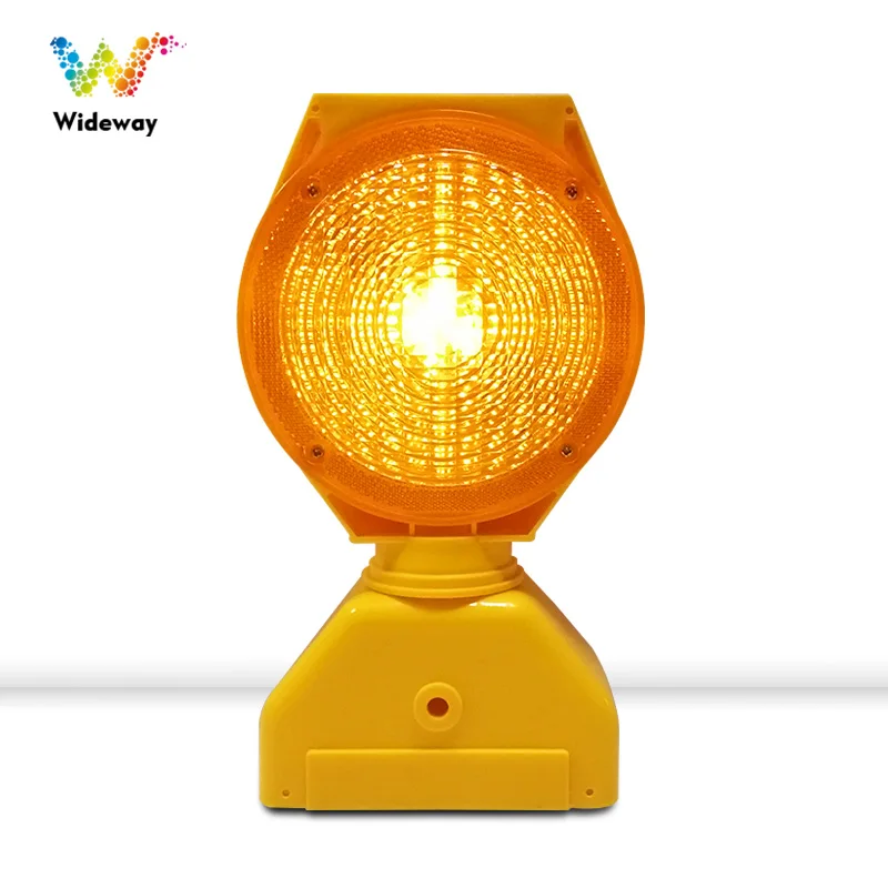 
10 Years Factory Solar Warning Light Amber Flashing Strobe Lamp Road Safety Barricade Light 