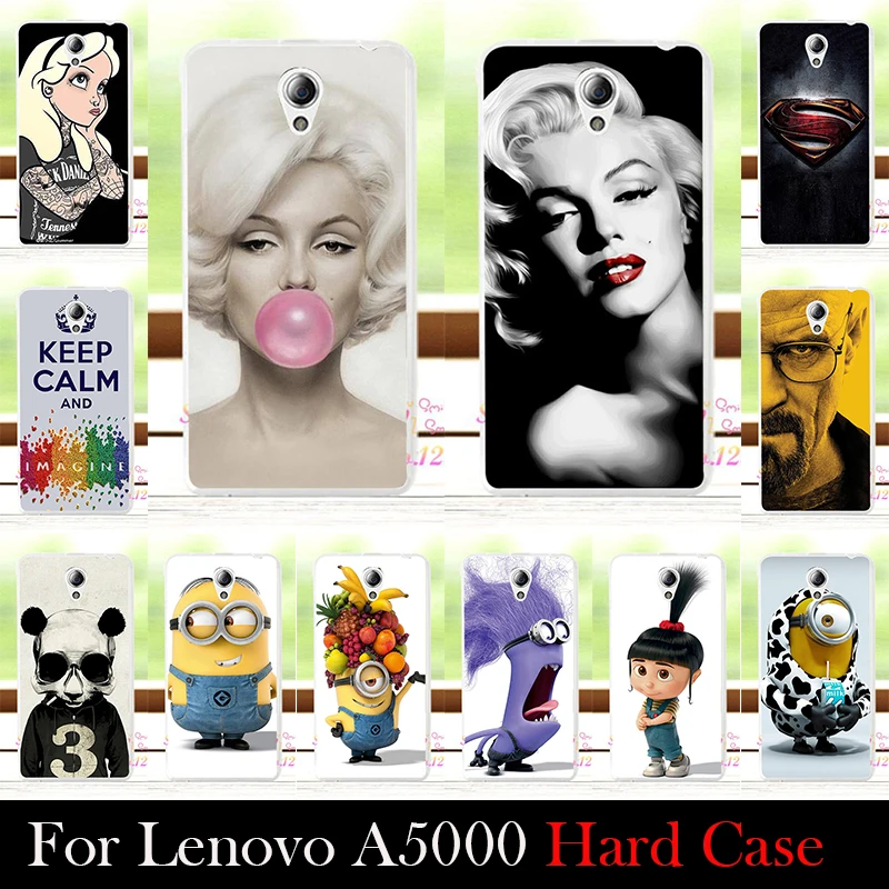 For Lenovo A5000 Case Hard Plastic Mobile Phone Cover Case DIY Color Paitn Cellphone Bag Shell