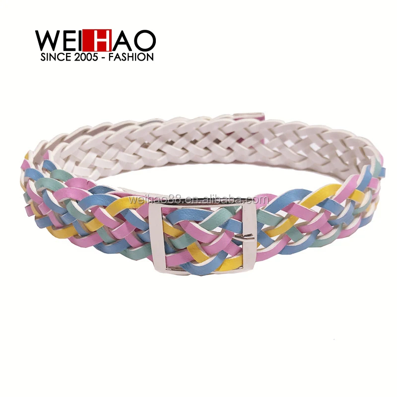 
Fashion cute pu belt for children handmade PU colorful kid belt 