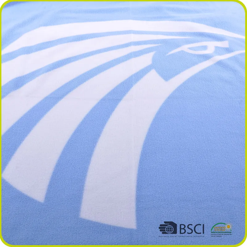 
Flame Retardant Fleece Blanket Micro Plush Polyester Fiber Inflight Blanket 