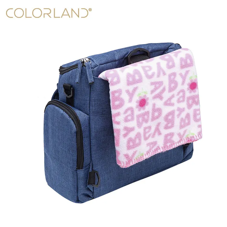 
Portable Baby Chair & Diaper Backpack Folding Child Dining High Chair Booster Seat Navy Blue 