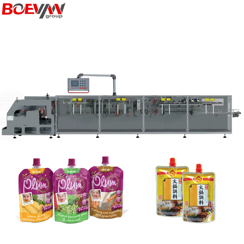 Горизонтальная упаковочная машина дой-Пак для оливкового масла/молока/сока