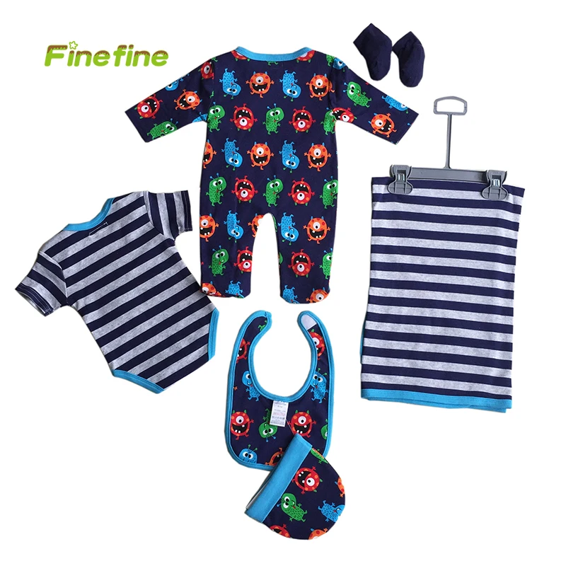 Top End Newborn And Infant Group Spring Autumn Baby Clothes Set 7 Pieces Baby Romper Sets