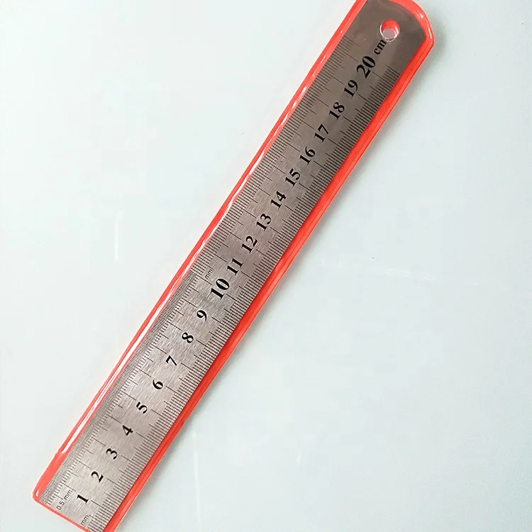 High precision straight measuring 20cm stainless steel ruler
