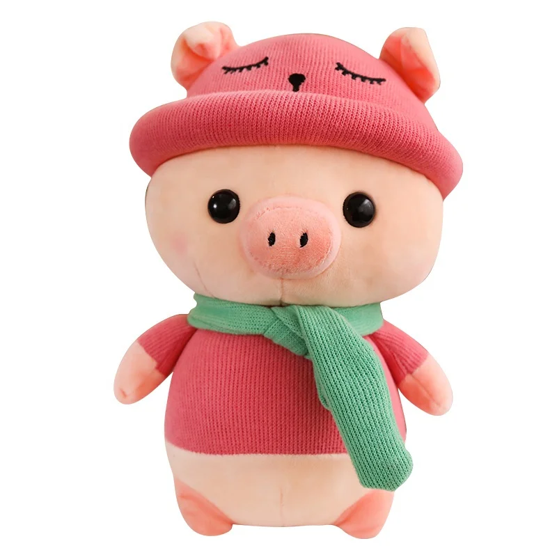 
scarf pig stuffed animal plush toy cute 