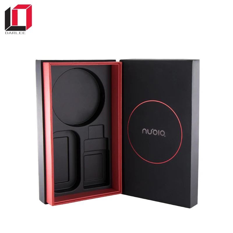 New Design Wholesale Custom High End Black Red Phone Case Accessories Blister Tray Packaging Box for Iphone x