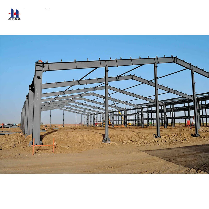 Fast construction galvanized  steel structure building for warehouse / workshop / plant