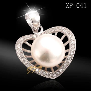 
Fashion 925 sterling silver teddy bear pearl pendant designs 