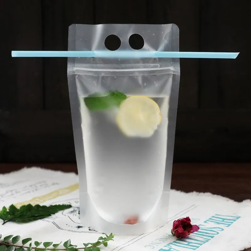 Customized Standing Juice Drink Pouch With Straw, Gravure Printing Plastic Beverage Packing Bag, OEM Bags