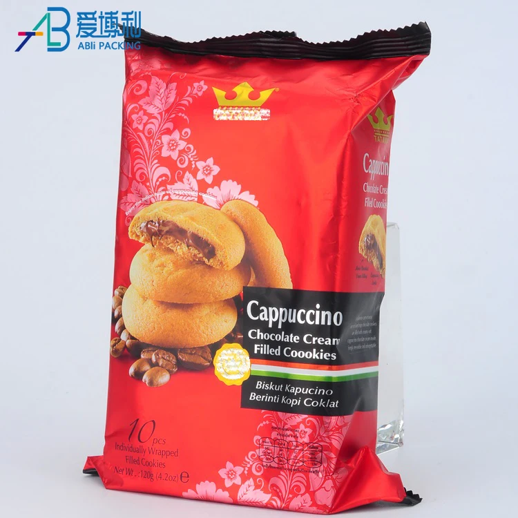Customized Plastic Cookie Packaging Side Gusset Bag for biscuits