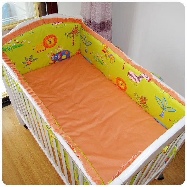 Promotion 6PCS Cheap Price Baby Crib Bedding Baby Crib Accessories bumpers sheet pillow cover