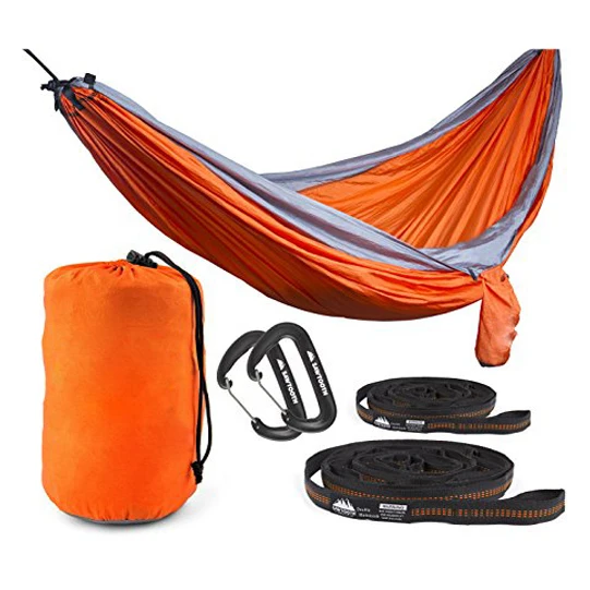 2017 New Style Double Camping Hammock with Straps and Carbiners