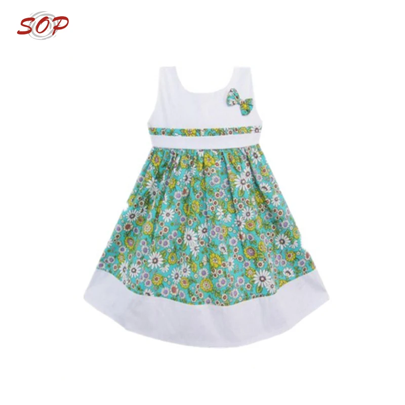 Latest dress designs pictures modern girl clothing cotton girls floral frocks dresses