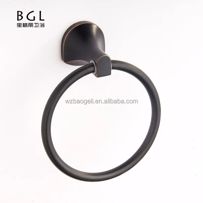 18135 Hot Chinese Products Wholesale Bathroom Accessory Set Modern American Design Bathroom Fitting Towel Rack Black