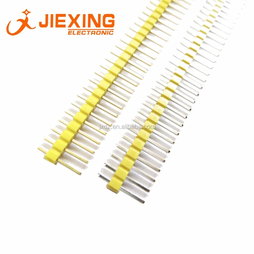 2.54mm 1X40pin Colorful pin header gold plated RoHs Black/White/Red/Yellow/Green/Blue