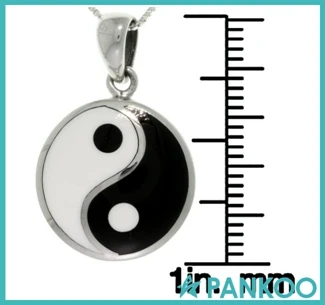 
Taoist Symbol of Balance Sterling Silver Yin Yang Pendant 