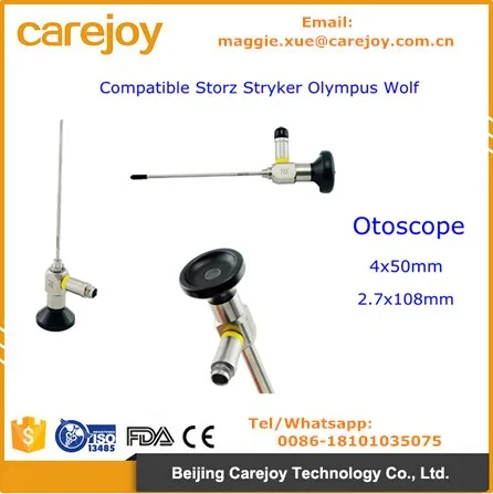 CE сертификация Жесткой Отоскоп ушное зеркало Совместимость Волк Stryker Olympus Эндоскопа ЛОР