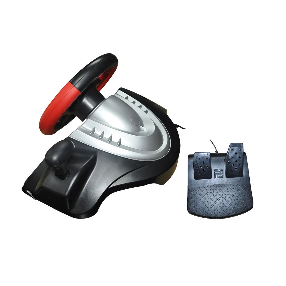 best price 3in1 180-degree steering angle game wheel car racing game controller with pedal gamepad for project-car-games