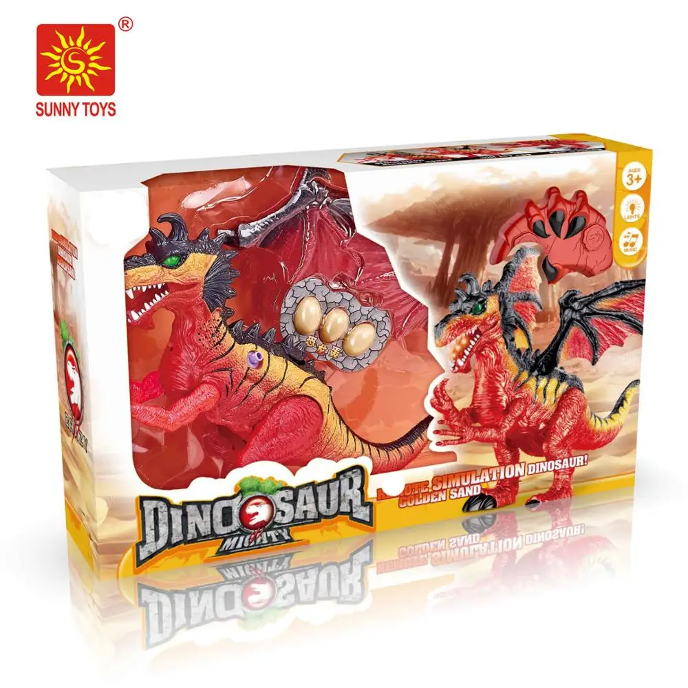 Pink B/O rc dinosaur toy with egg animal toy with light and music