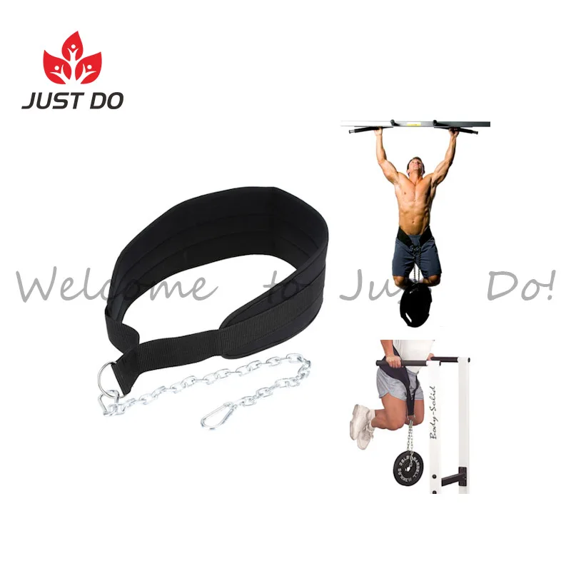 
Pull Up Training Fitness Weight Lifting Dipping Belt With Chain 