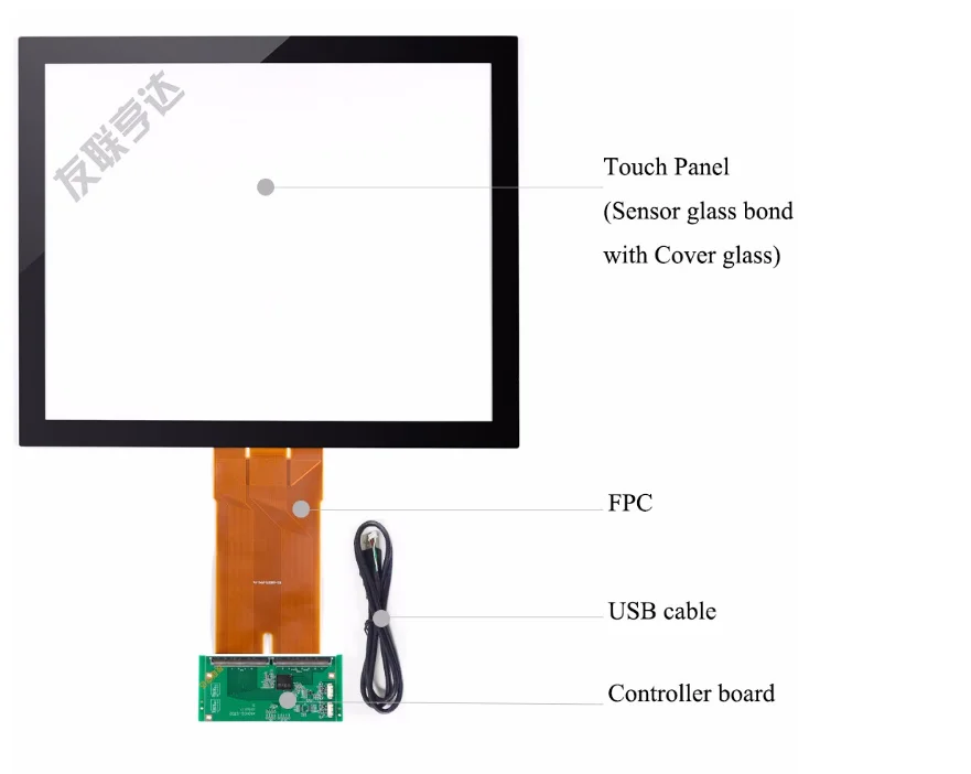 17 17.3 Inch Eeti Controller Board Waterproof Usb Cables Projective Capacitive Touch Screen Panel For Parcel Locker Mail BOX
