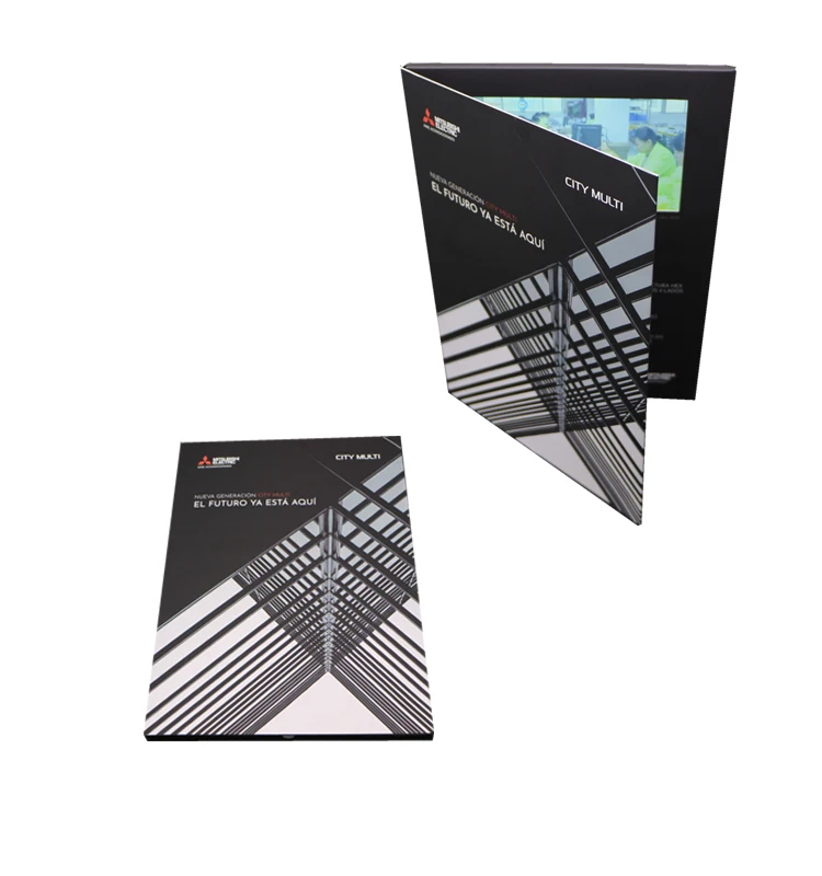 
Amazon hot selling A4 7inch video greeting brochure card 