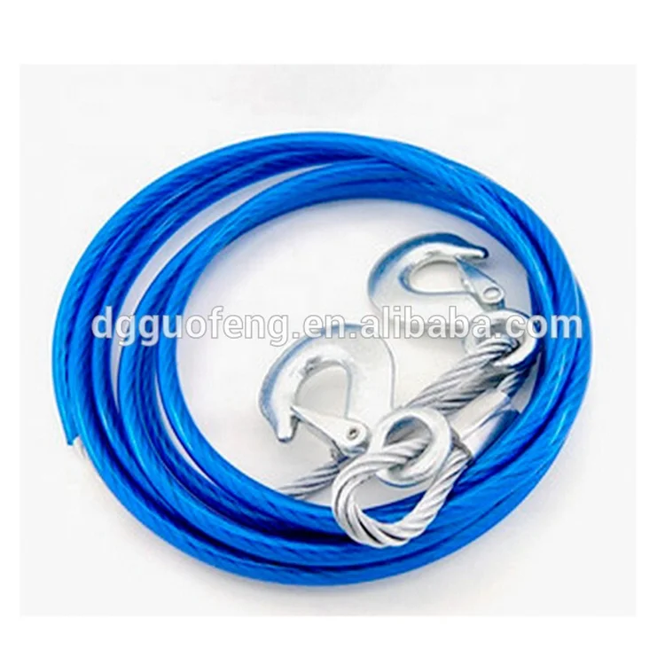 2.5mm tension hoists capstan wire rope winch cable with strength hook