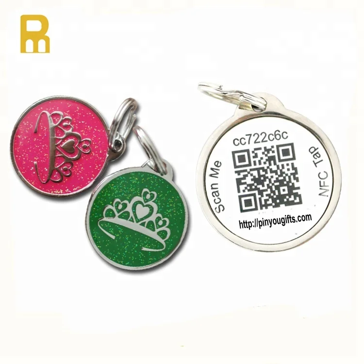 NFC QR штрих-кода dog tag ID номер бирка для животных Rfid ПЭТ