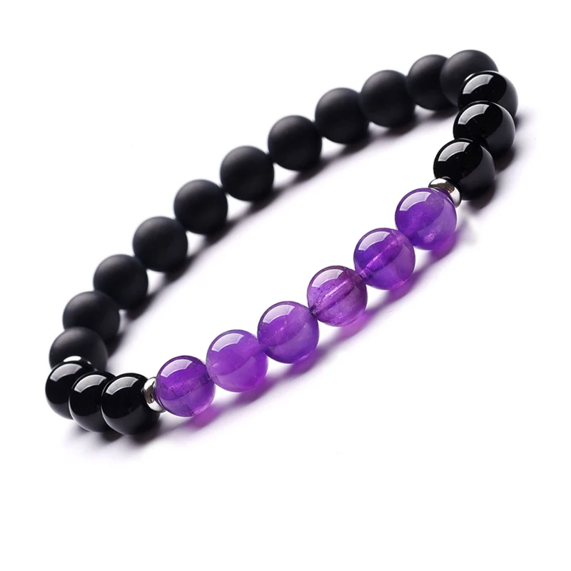 
Bead Bracelet Natural Stone Amethyst Tiger Eye Agate Bracelet Enough Stock Goods 