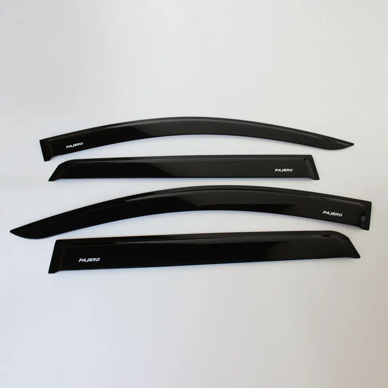 Acrylic Injection Parts Black Sun Door Visor Weather Shield For Mitsubishi Pajero Montero Sport io V97 V31 V32 V73