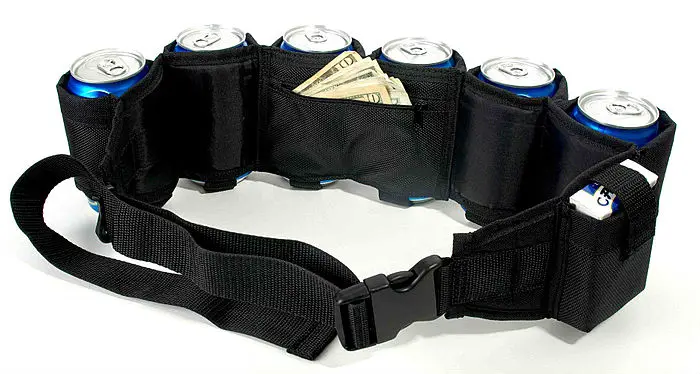 6 cans beer belt holder belt waist bag for party