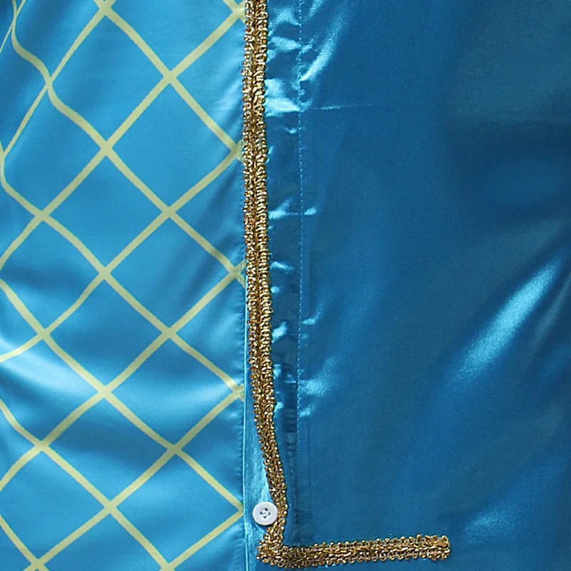 A4170 Wholesale African bazin clothing men big tall blue shirt