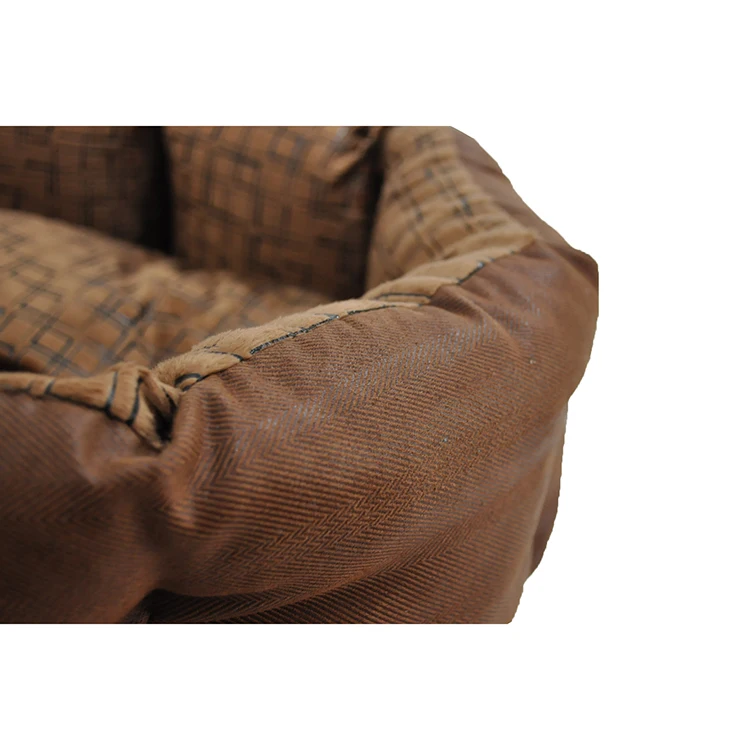 China wholesale custom linen plush sleep small warmer cat pet bed