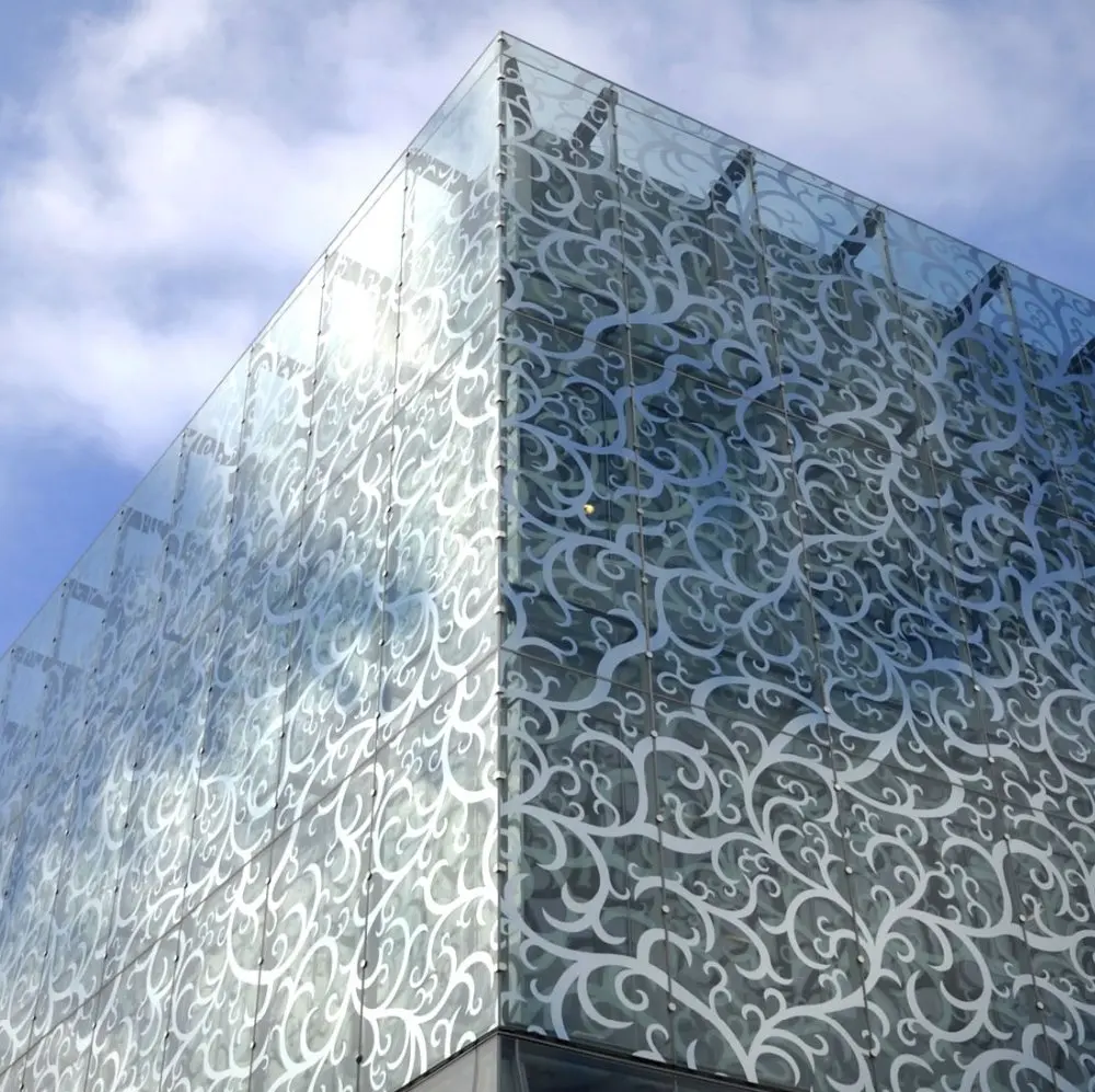 Enameled tempered glass