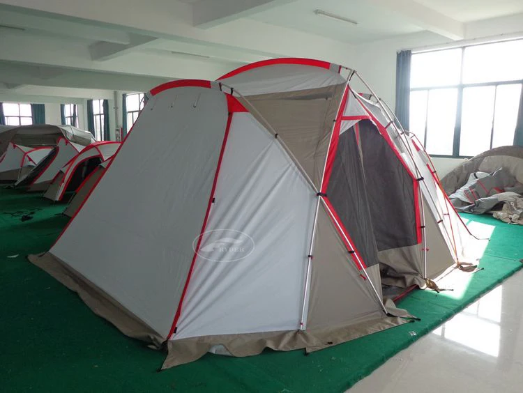 Custom Family Large 4 Season Outfitter Tent Alu Flame Retardant Aluminum Structure Waterproof Wind Resistant Cotton Binding