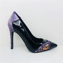 High quality PU material with very high heel pumps shoes for woman
