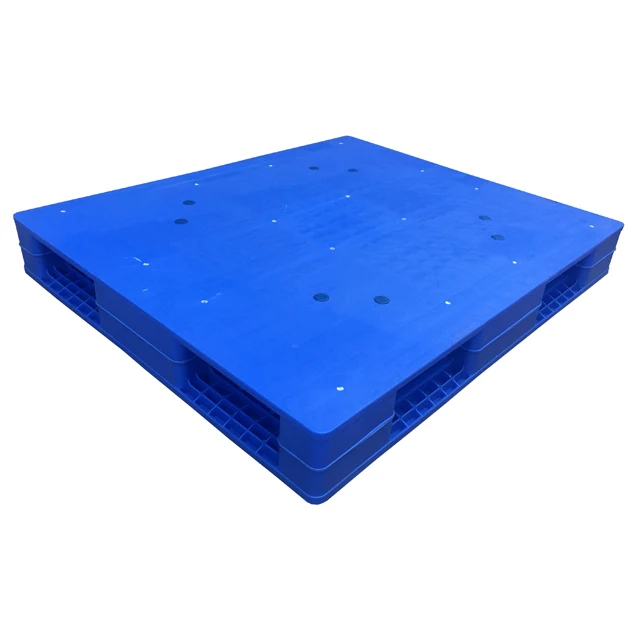 1200*1000mm flat surface heavy duty steel reinforced double side stacking hygienic plastic pallet