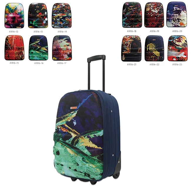 Trolley travel luggage,Softside luggage,Aluminum luggage case with Inner design