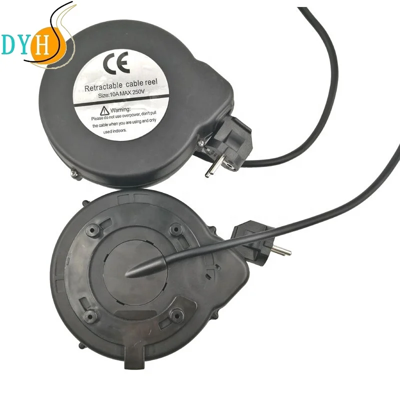 wholesale DYH-1606 4.4M retractable extension power cord automatic electric cable winder