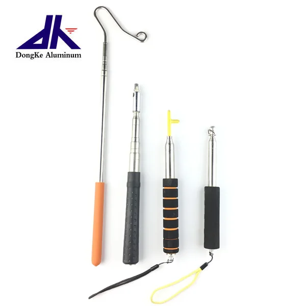stainless steel telescopic snake hook with grip handle