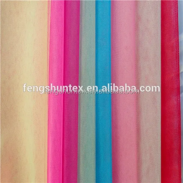 2018 wholesale high quality shiny tulle fabric rainbow tulle
