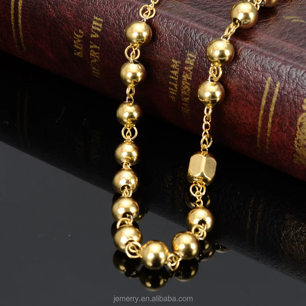 Wholesale Prayer Religion Stainless Steel Baltic Amber Rosary Necklace Bead