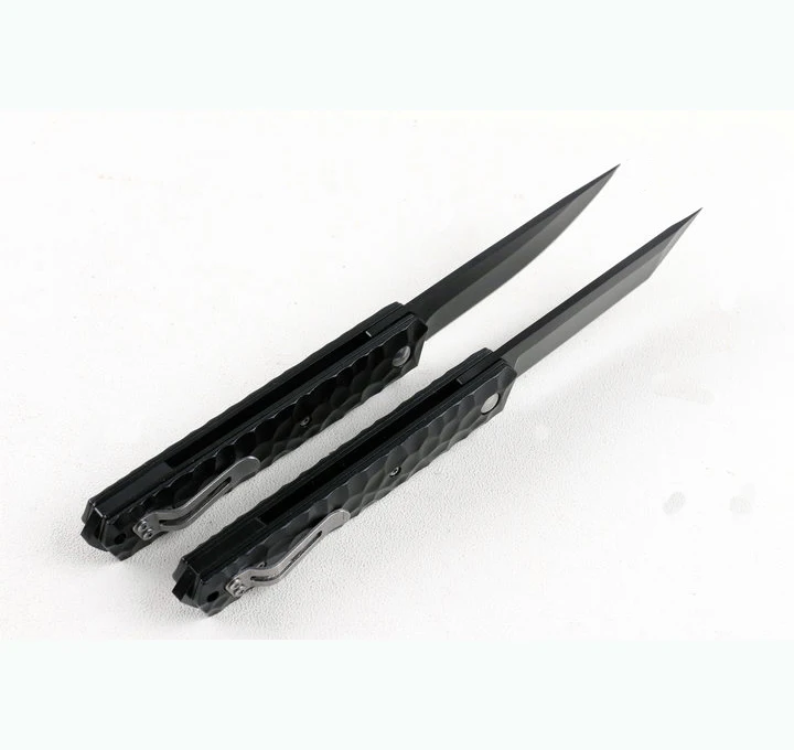 
Stainless steel folding pocket knife fast opening knife with drop point blade or Tanto blade 