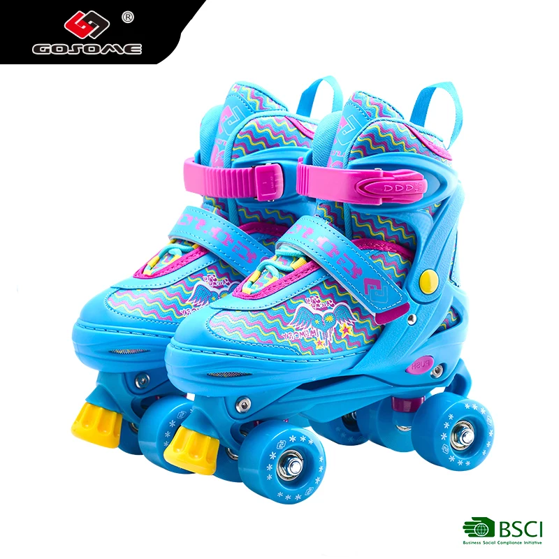 GOSOME Professional Flashing Inline Skates and Skateshoes and Rollerskates for Kids Roller Skates Black Only PP Plastic GX-1613A